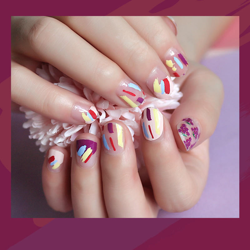 Newair Fake Nails gold nail polish strips personalized for women-1