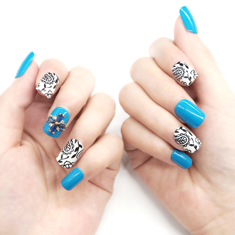 popular short artificial nails from China for girls-4