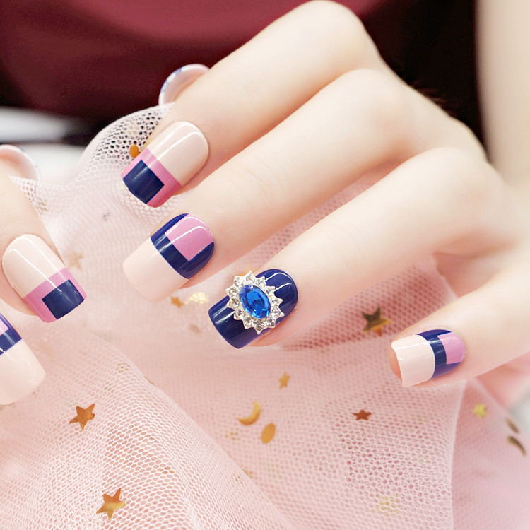 artifical etsy press on nails customized for bride-5