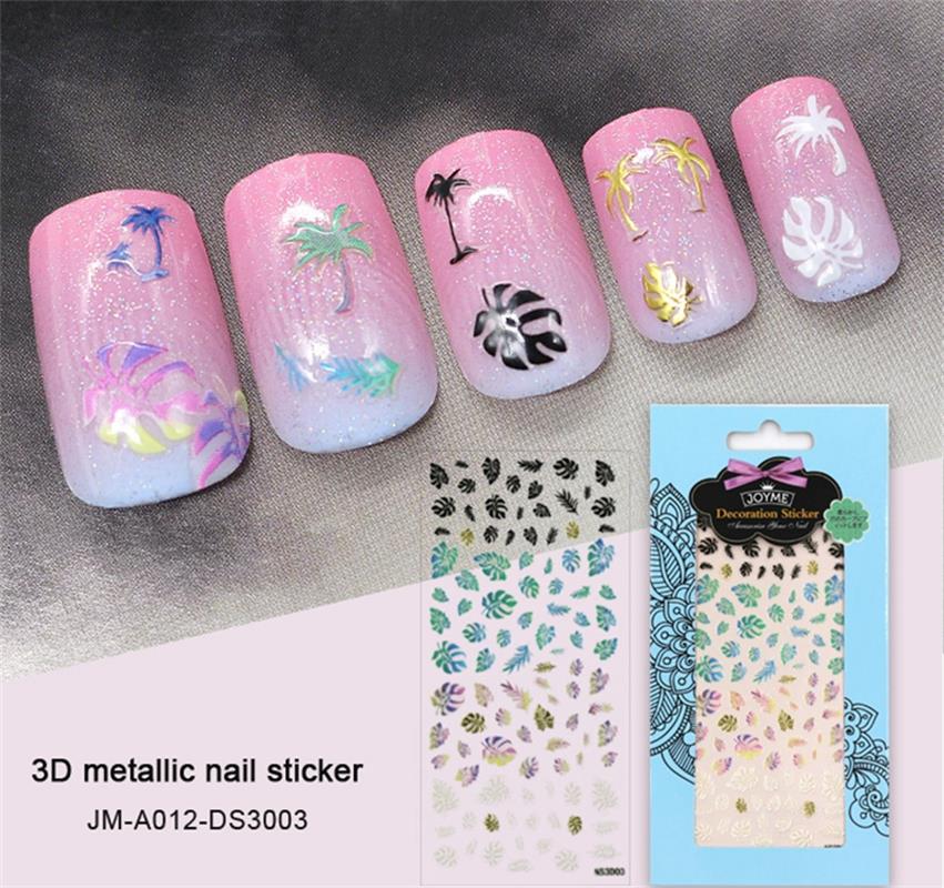 rainforest metallic 3d nail sticker