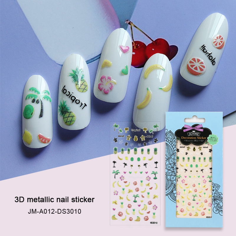 fruit style 3d nail sticker