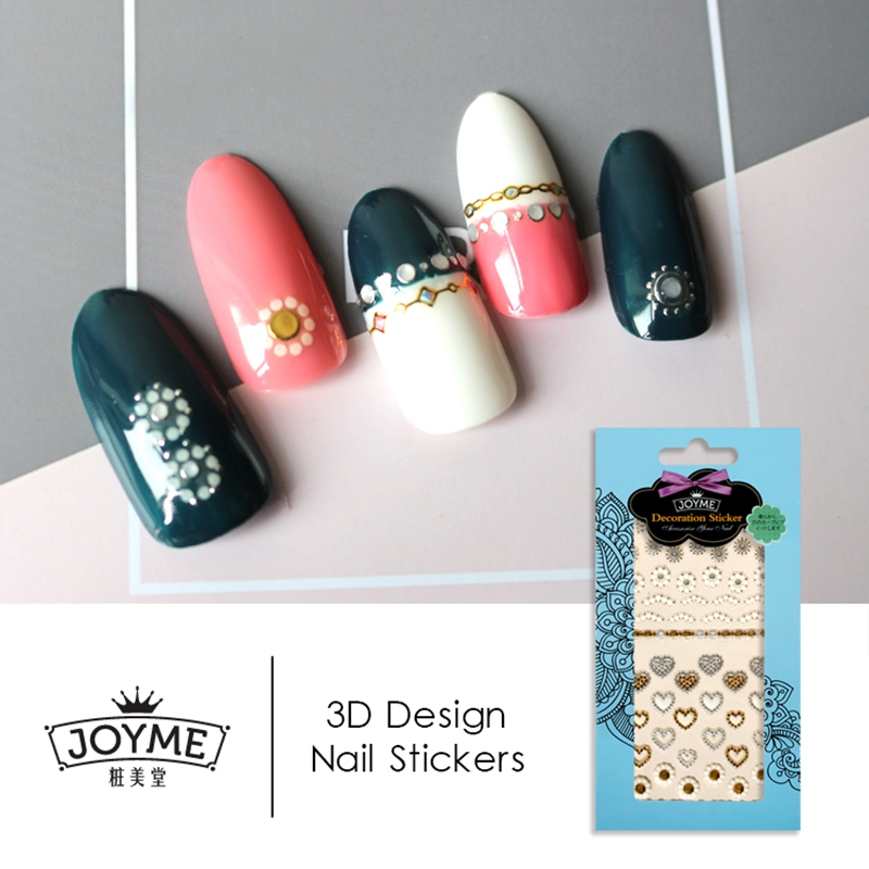 love love 3d nail sticker