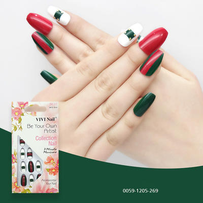 Popular christmas decoration artificial nail tips