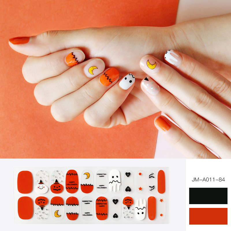 holloween design glossy nail strip