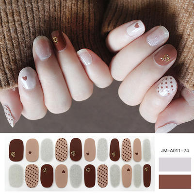 Cocoon sweet metallic nail strip with glitter