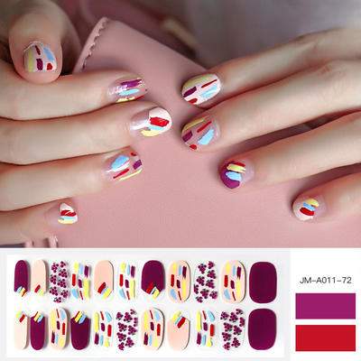 Purple grape design nail strip for girl