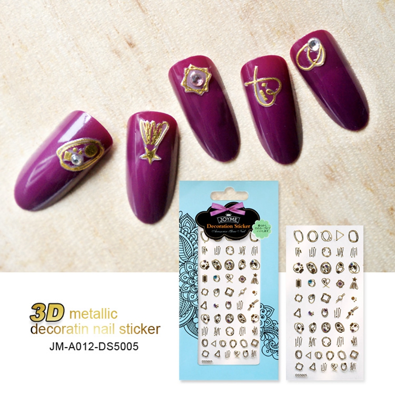 Factory made wholesale custom 3d nail art zircon sticker for women finger salon