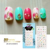 Gold Silver Colors Adhesive Metallic Nail Stickers