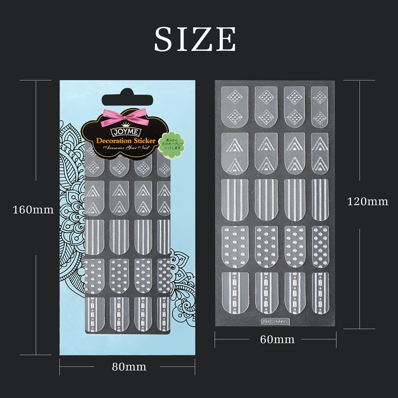 Newair Fake Nails metallic 3d nail stickers design for ladies-5