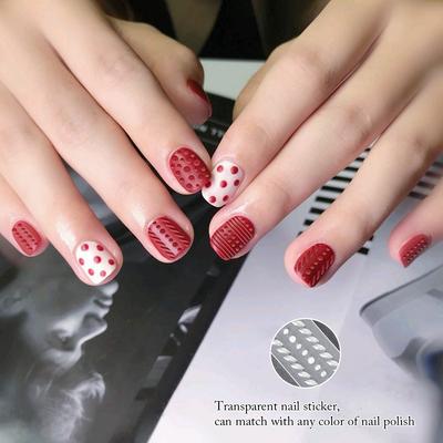 Nail supplies newst pure white dot 3D nail stickers