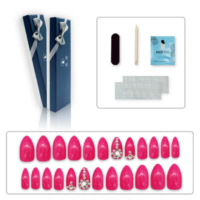 Abs press on nails Luxaury gems 3d Jewelry full cover nail tips