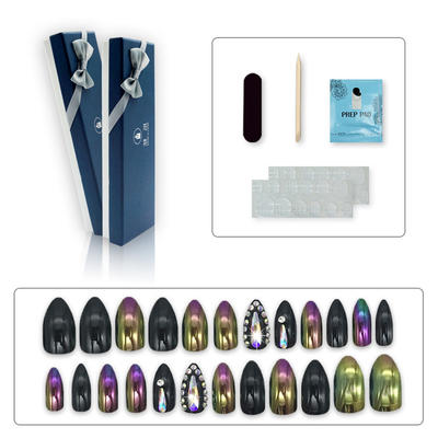 Perfecet Wedding Nail Art Full Cover Nail Jewelry 3D Crystals Stones Diamonties Luxurious Press On Artifical Nail Tips