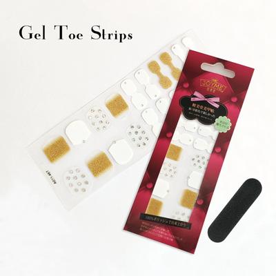 Gel Toe Strips Imported Material sticker with stone factory white and gold