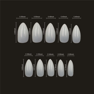Newair  Professional Stiletto Nail Tips clear