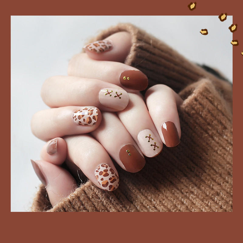 Newair Fake Nails purple incoco nail polish strips personalized for women-2