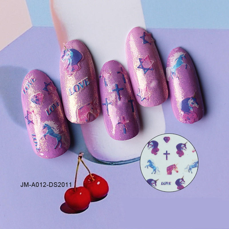 pink star nail stickers factory for ladies-2