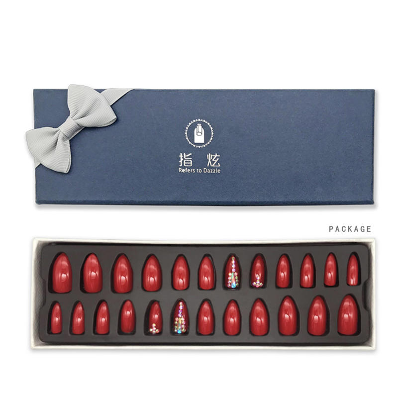 white impress press on nails manufacturer for lady-3