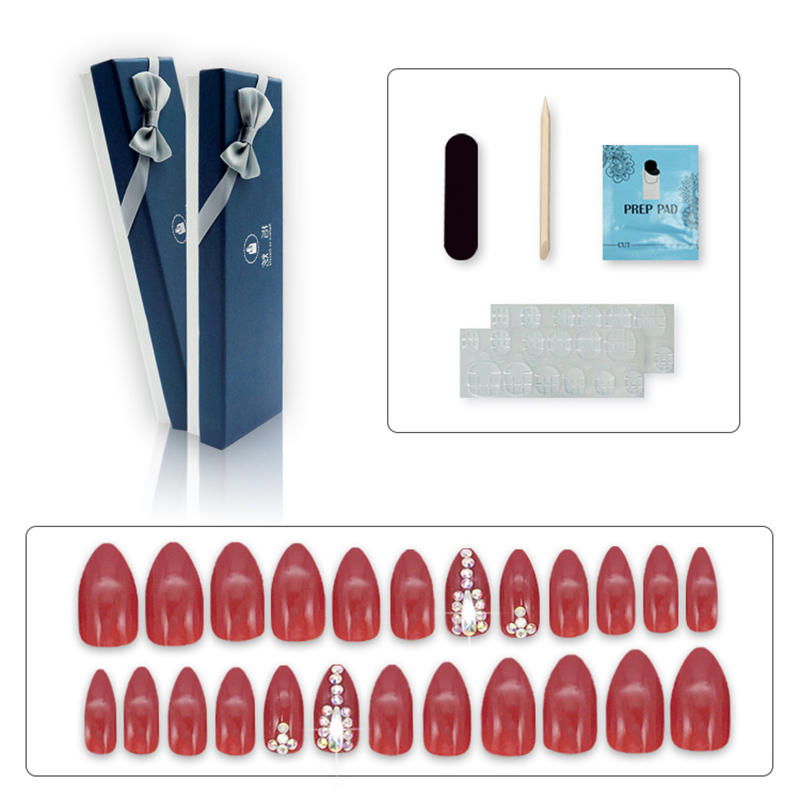 white impress press on nails manufacturer for lady-2