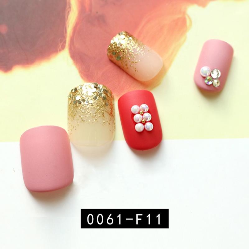 red press on nails amazon from China for lady-3