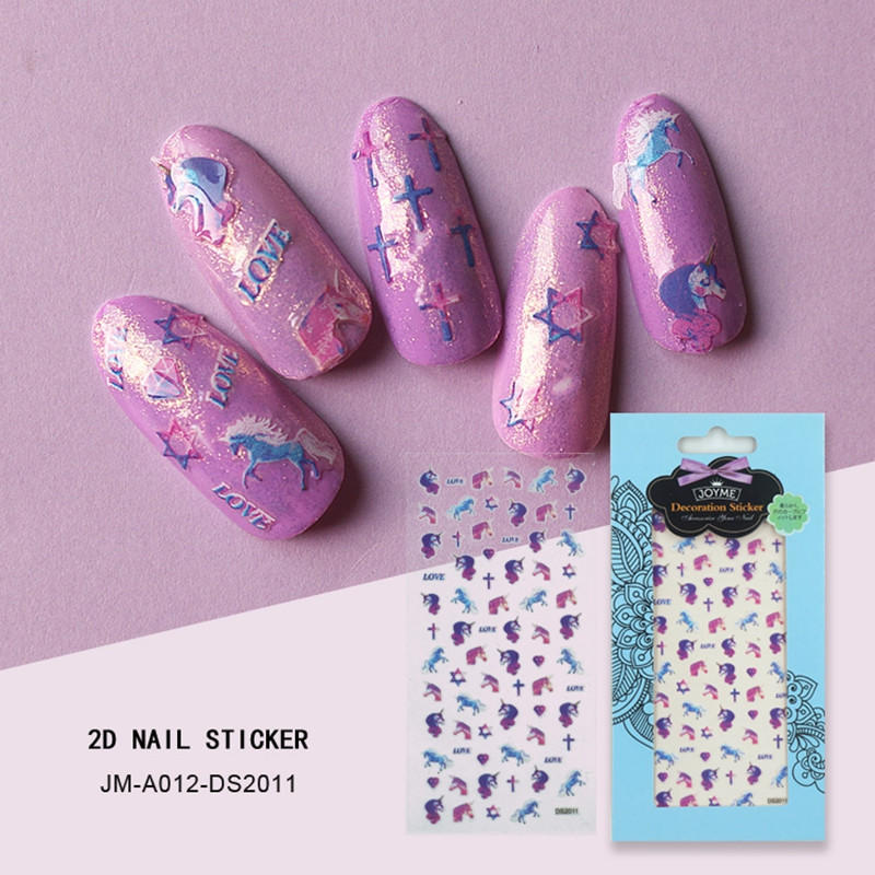 pink star nail stickers factory for ladies-1