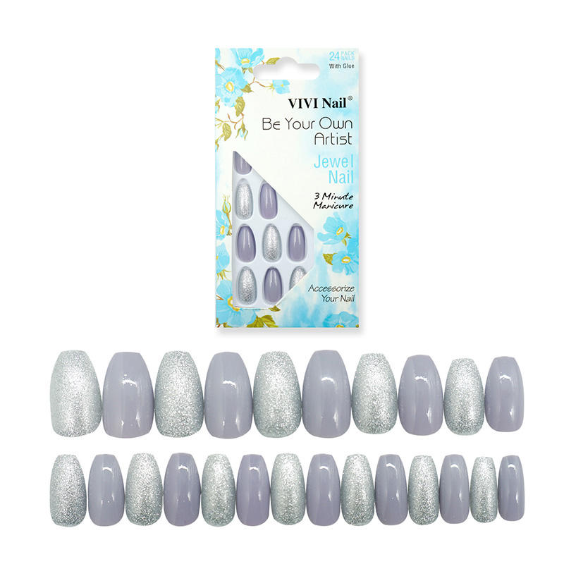 lovely false nails with design supplier for christmas-1