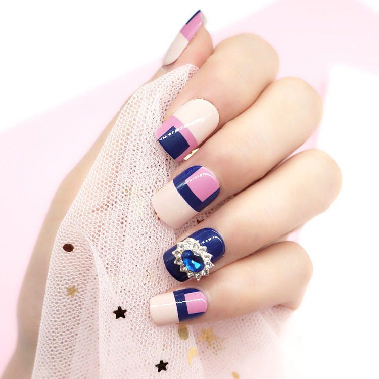 artifical etsy press on nails customized for bride-2