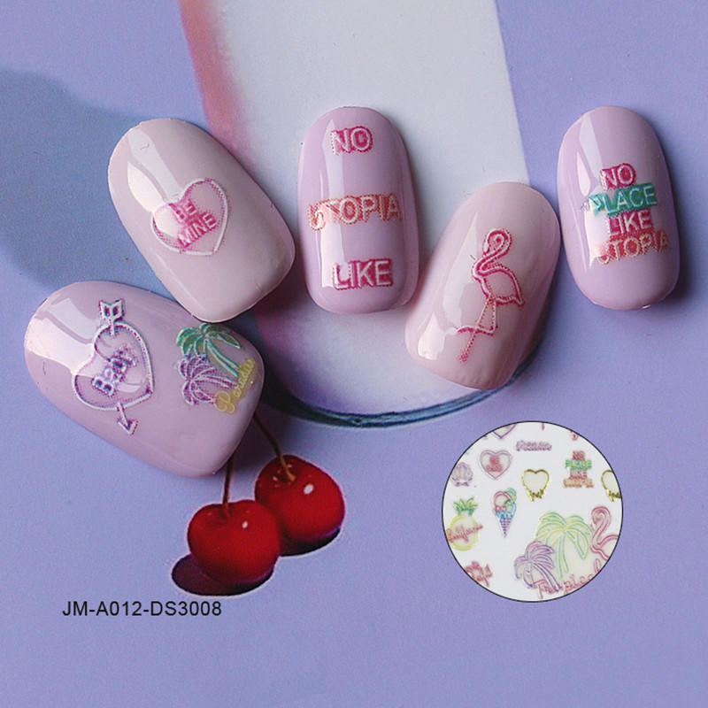 universal 3d nail decals design for girl-1