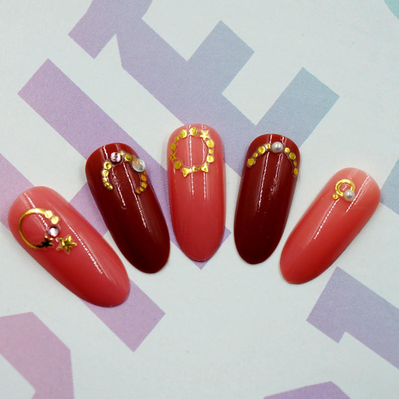 gel christmas nail art stickers with good price for women-3