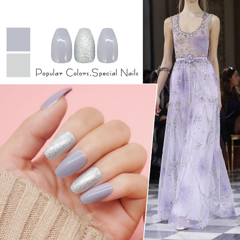 lovely false nails with design supplier for christmas-2