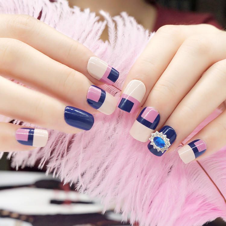 artifical etsy press on nails customized for bride-3