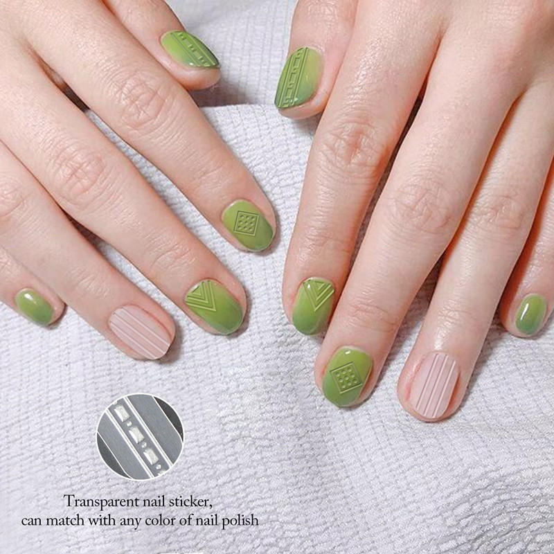 Newair Fake Nails metallic 3d nail stickers design for ladies-2