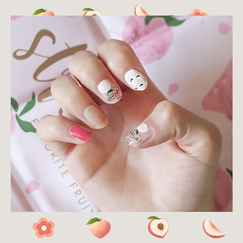 Newair Fake Nails yellow gold stripe nails supplier for women-2