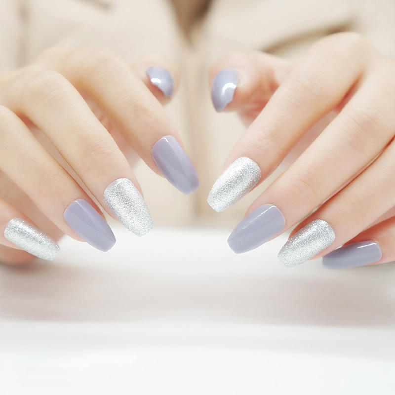 lovely false nails with design supplier for christmas-3