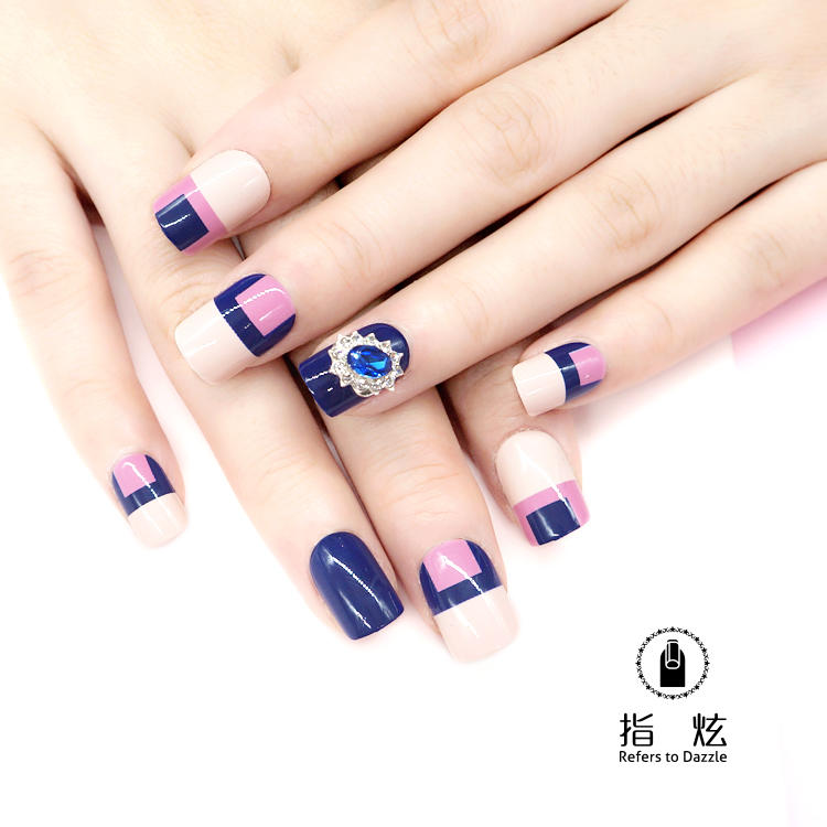 artifical etsy press on nails customized for bride-1