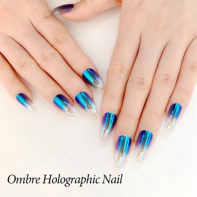 NEWAIR artificial supplier press on stiletto nails with omber holographic nails