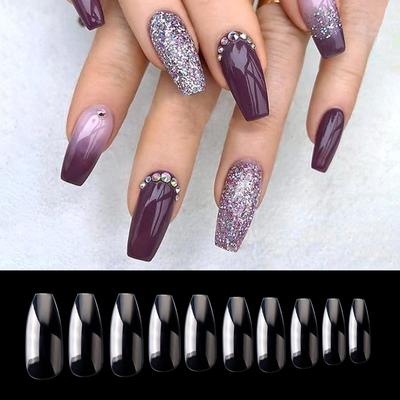 Professional long coffin nails artificial nails suppliers