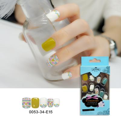 Quality
 Square Ethnic Style Nail Pre-Glue Arttifical Nail 24PCS
