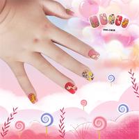 Quality
 Artifical nail tips for Kid plastic square cute nail 24pcs
